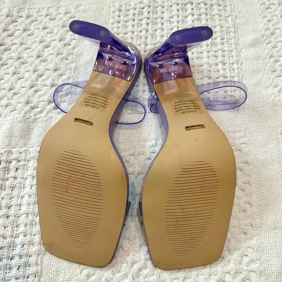 Billini 9 Caelan rubber clear double strap heels sandal 2552 - Picture 4 of 10